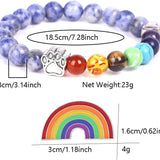 Braccialetto Memoriale Ponte Arcobaleno – Regalo con 7 Perle Chakra per la Perdita di un Animale, immagine 4 - Emma e Gemma