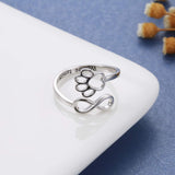 Anello Artigianale con Zampa e Cuore – Regolabile in Argento Sterling 925, immagine 5 - Emma e Gemma
