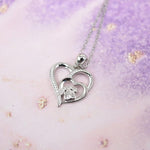 Collana in Argento Sterling con Zampa e Cuore in Zirconia, immagine 2 - Emma e Gemma