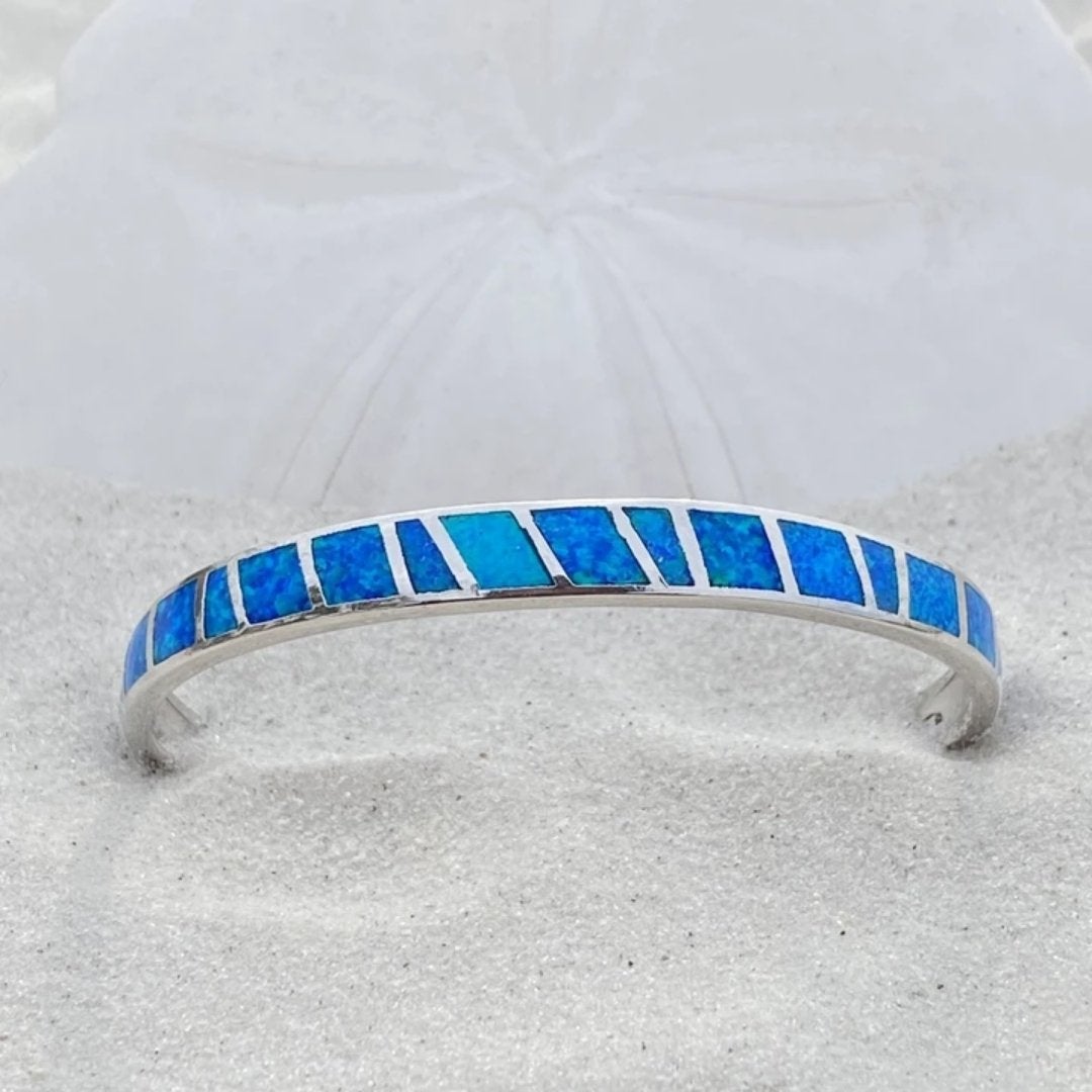 Bracciale in Opale Blu e Argento, immagine 2 - Emma e Gemma