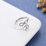 Anello Artigianale con Zampa e Cuore – Regolabile in Argento Sterling 925, immagine 6 - Emma e Gemma