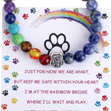 Braccialetto Memoriale Ponte Arcobaleno – Regalo con 7 Perle Chakra per la Perdita di un Animale, immagine 2 - Emma e Gemma
