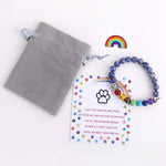 Braccialetto Memoriale Ponte Arcobaleno – Regalo con 7 Perle Chakra per la Perdita di un Animale, immagine 5 - Emma e Gemma