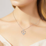 Collana in Argento Sterling con Zampa e Cuore in Zirconia, immagine 4 - Emma e Gemma