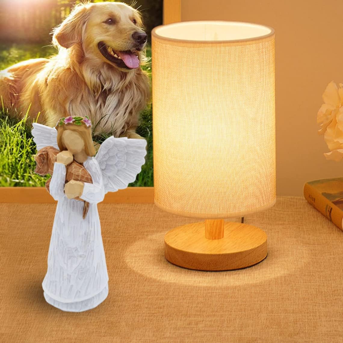 Set Regalo in Memoria del Cane con Statua dell'Angelo dell'Amicizia e Bracciale Chakra del Ponte Arcobaleno, immagine 4 - Emma e Gemma