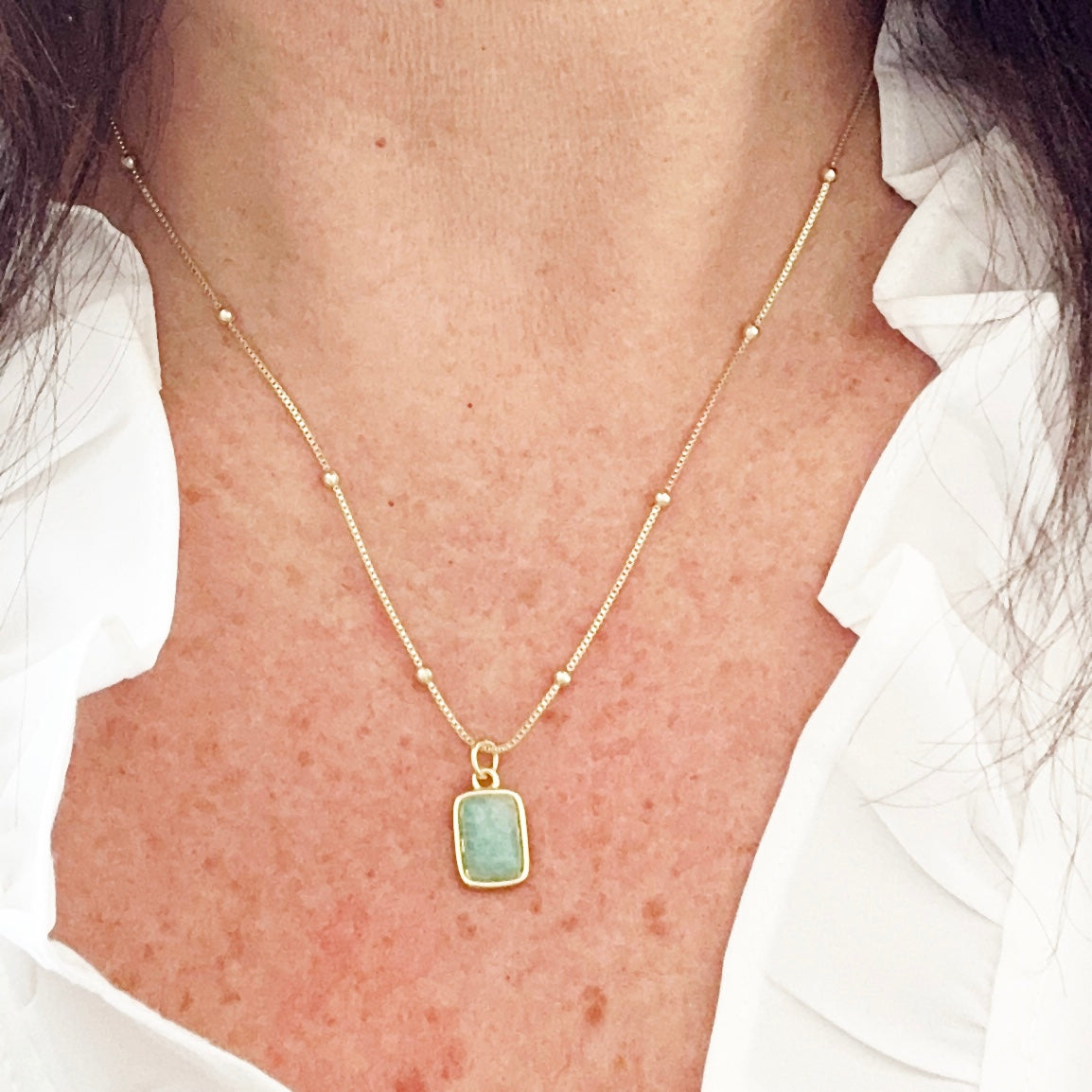 Collana in Gemma di Amazonite Briella, immagine 5 - Emma e Gemma