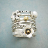 Anello Set Fiore Perla, immagine 2 - Emma e Gemma