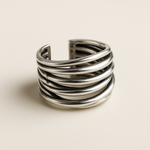 Anello a strati regolabile in argento sterling 925, immagine 2 - Emma e Gemma