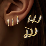 Orecchini Eleganti con Strass a Tre Artigli, immagine 2 - Emma e Gemma