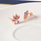 Set di Gioielli con Zampa in Oro Rosa – 4 Pezzi con Cuore in Zirconia (Anello, Collana, Orecchini, Bracciale), immagine 7 - Emma e Gemma