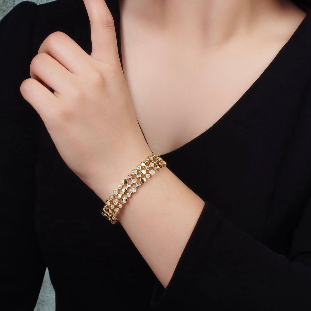Bracciale a Cuffia Esagonale Gavriella, immagine 6 - Emma e Gemma