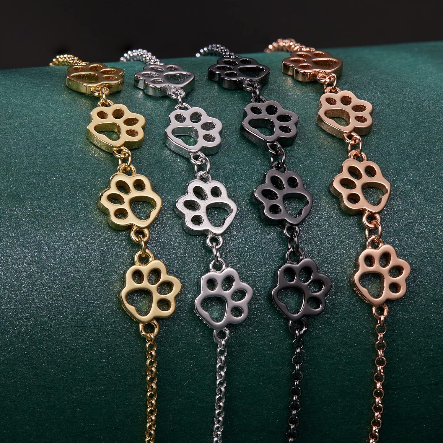 Bracciale in Argento Sterling con Stampa di Zampa – Misura Regolabile, immagine 7 - Emma e Gemma