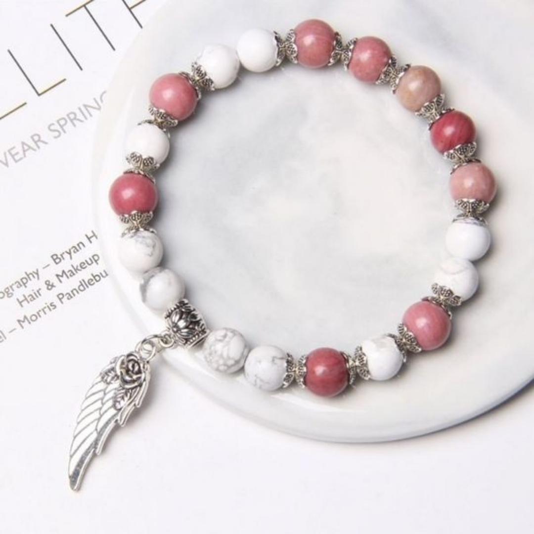 Bracciale in Piuma con Pietre in Argento - Emma e Gemma