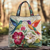 Borsa artigianale trapuntata Colibrì - Emma e Gemma