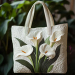 Borsa artigianale trapuntata Giglio Bianco - Emma e Gemma