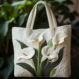 Borsa artigianale trapuntata Giglio Bianco - Emma e Gemma