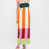Paloma | Maxi Abito Colorato a Righe