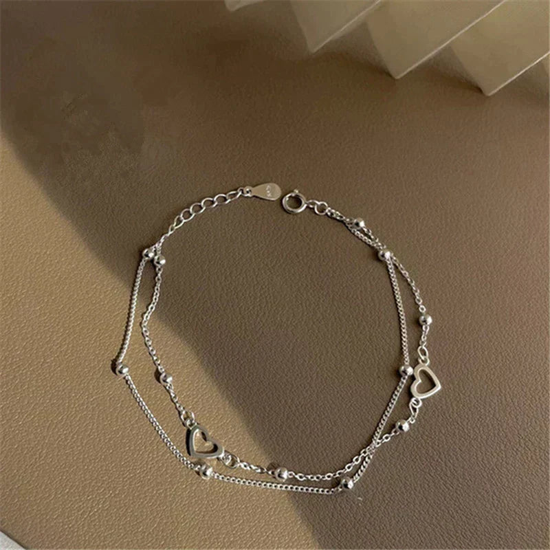 Bracciale Regolabile in Argento a Forma di Cuore, immagine 2 - Emma e Gemma