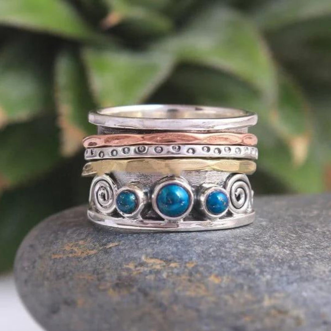 Anello di Meditazione Bohemiano in Zaffiro, immagine 2 - Emma e Gemma