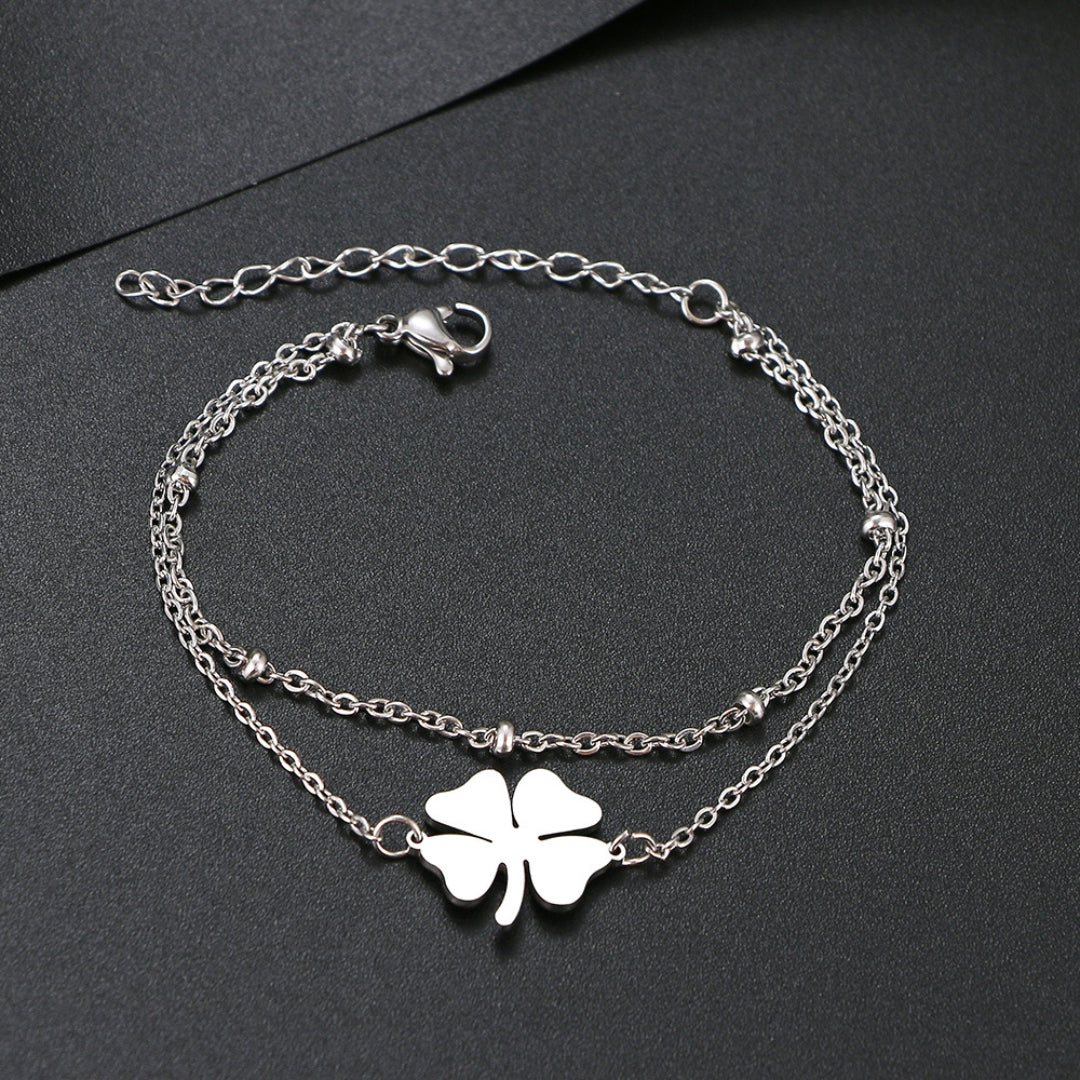 Bracciale Trifoglio in Oro e Argento, immagine 4 - Emma e Gemma