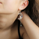 Orecchini Boho in Zirconia Blu in Argento Sterling