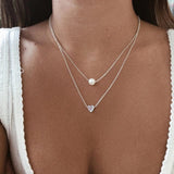 Collana con Cuore d'Argento e Perla - Emma e Gemma