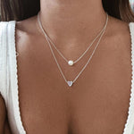 Collana con Cuore d'Argento e Perla - Emma e Gemma