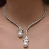 Collana Elegante a Due Perle - Emma e Gemma