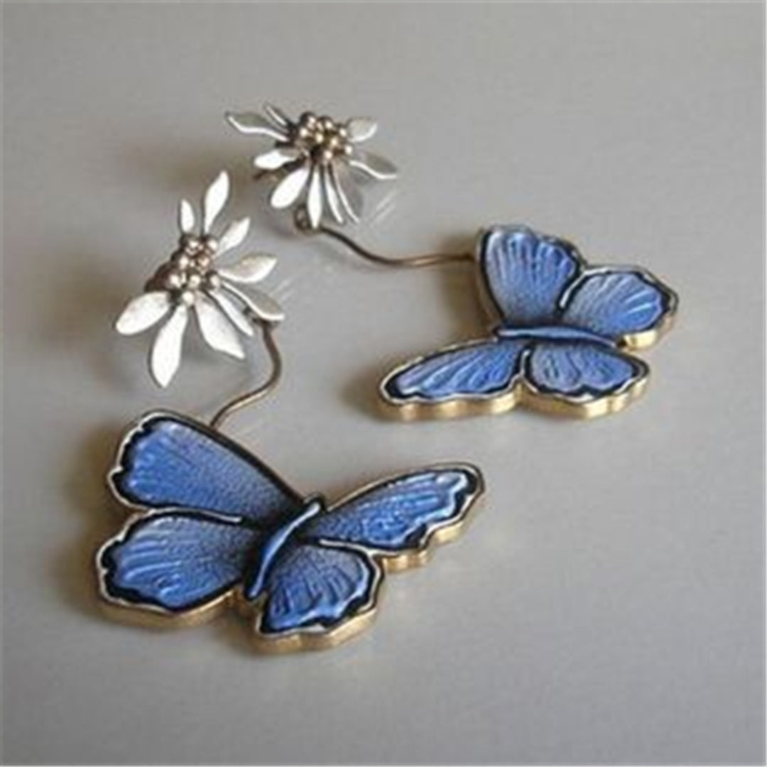 Orecchini Vintage Blu Farfalla - Emma e Gemma
