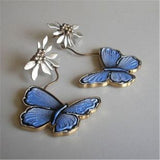 Orecchini Vintage Blu Farfalla - Emma e Gemma