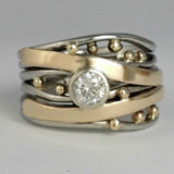 Anello in Zirconia Incastonato in Oro Vintage - Emma e Gemma