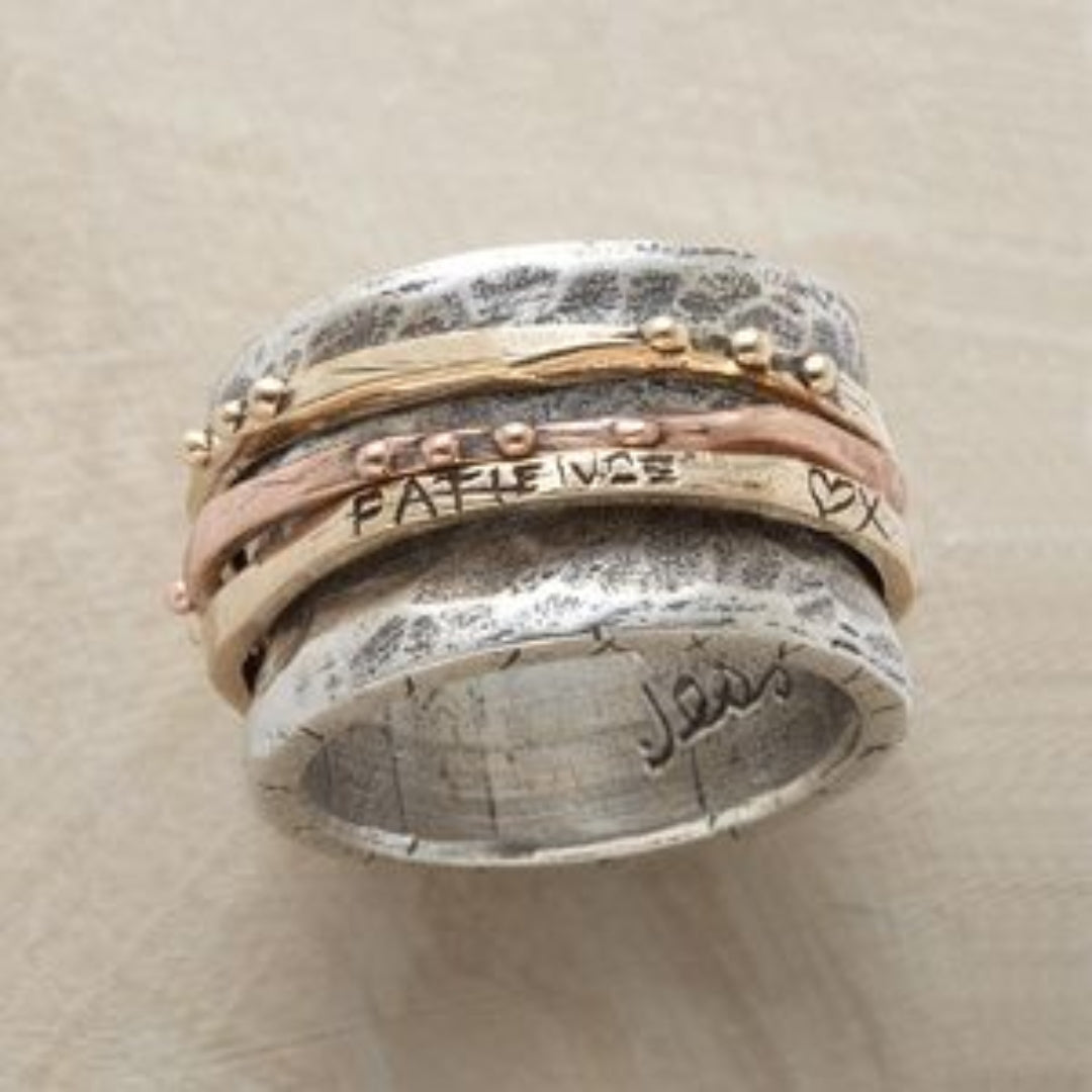 Anello Vintage in Oro Rosa e Argento - Emma e Gemma