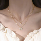 Collana Farfalla Glitterata - Emma e Gemma