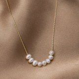Perle d'Acqua Dolce in Collana d'Oro | Gioielli Sostenibili Ispirati all'Oceano - Emma e Gemma