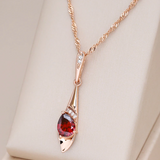 Collana Elegante in Rubino Dorato - Emma e Gemma