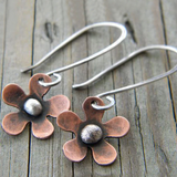 Orecchini Vintage a Fiori in Argento, immagine 2 - Emma e Gemma