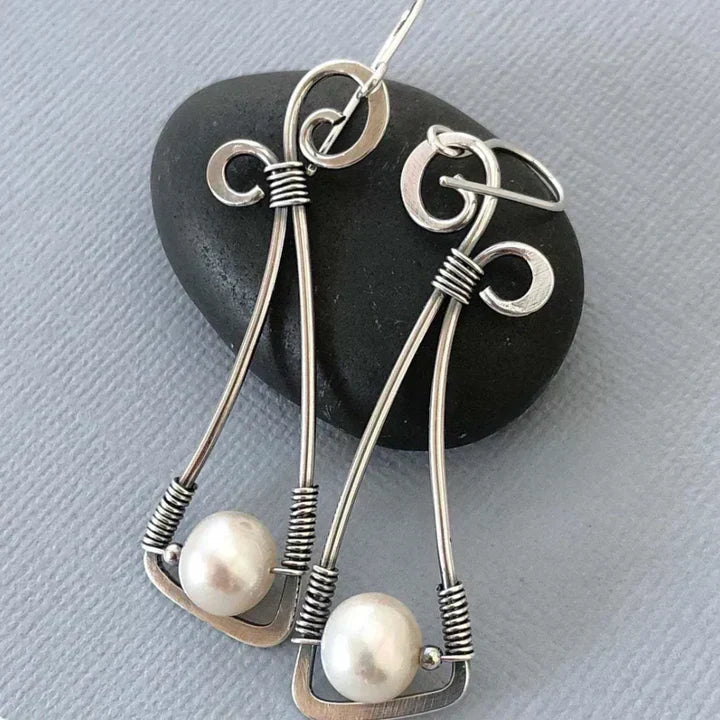 Orecchini Vintage con Perle Pendenti - Emma e Gemma