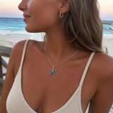 Collana con Opale Blu e Stella Marina in Argento