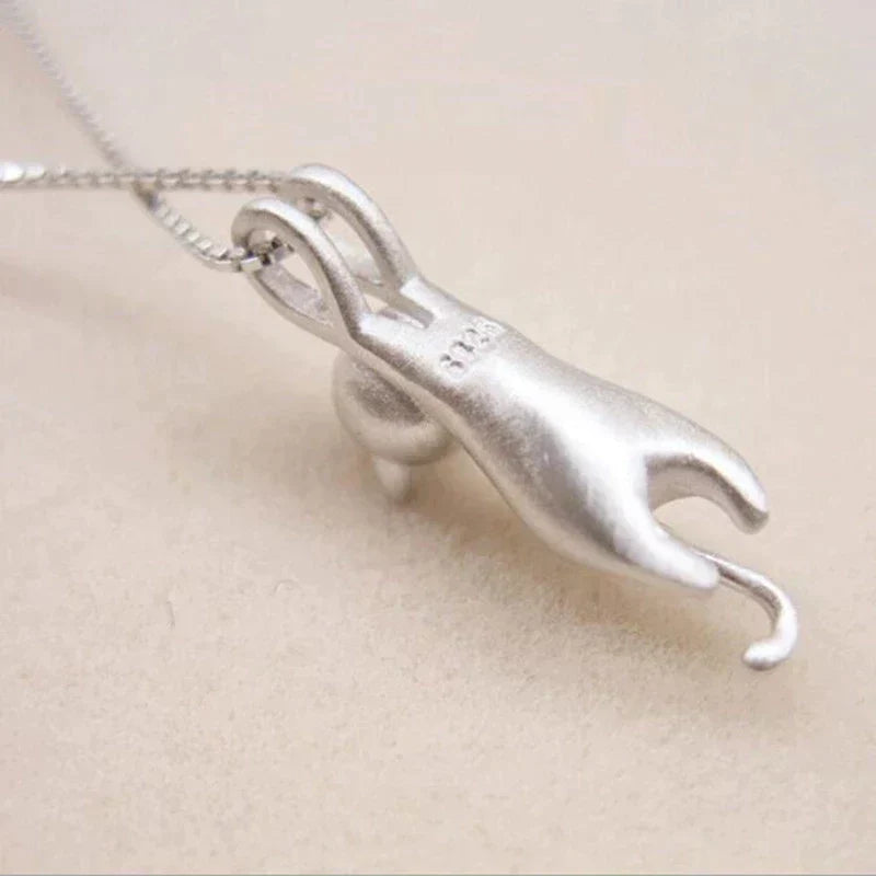 Collana Giocosa con Gattino in Argento Sterling 925, immagine 4 - Emma e Gemma