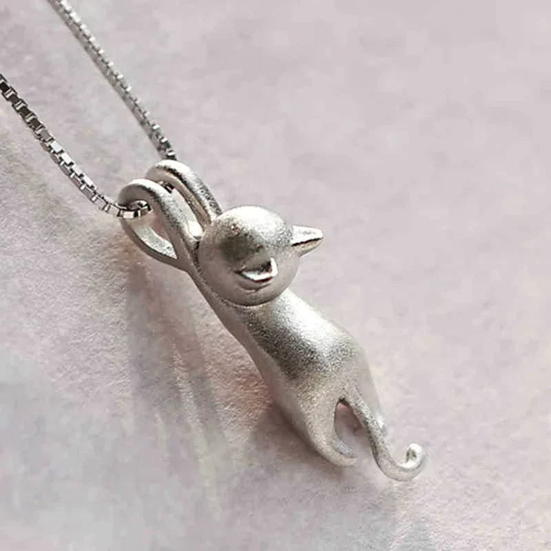 Collana Giocosa con Gattino in Argento Sterling 925, immagine 2 - Emma e Gemma
