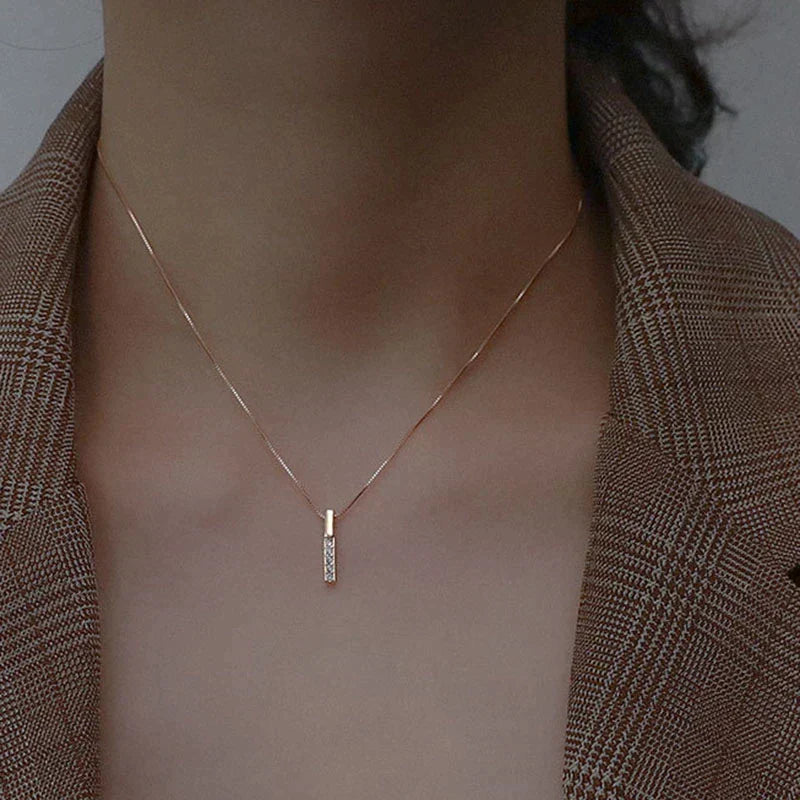 Collana Elegante con Zirconie in Oro - Kaja i Maja