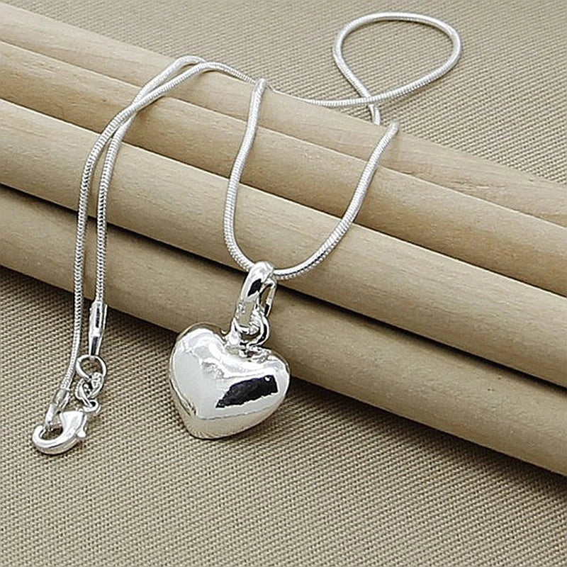 Collana a forma di cuore in argento - Emma e Gemma
