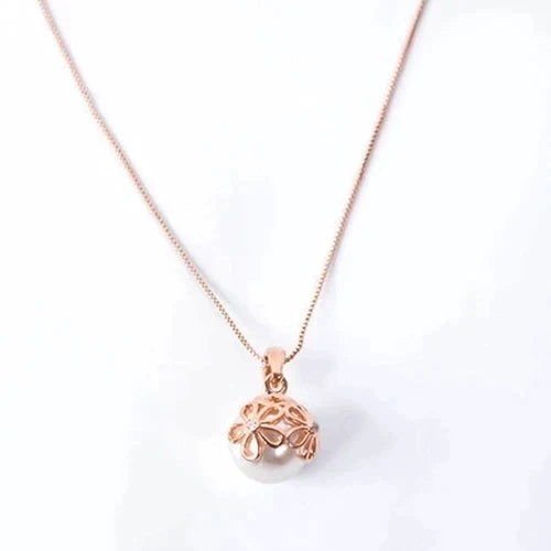 Set Collana + Orecchini con Perle in Oro Rosa, immagine 3 - Emma e Gemma