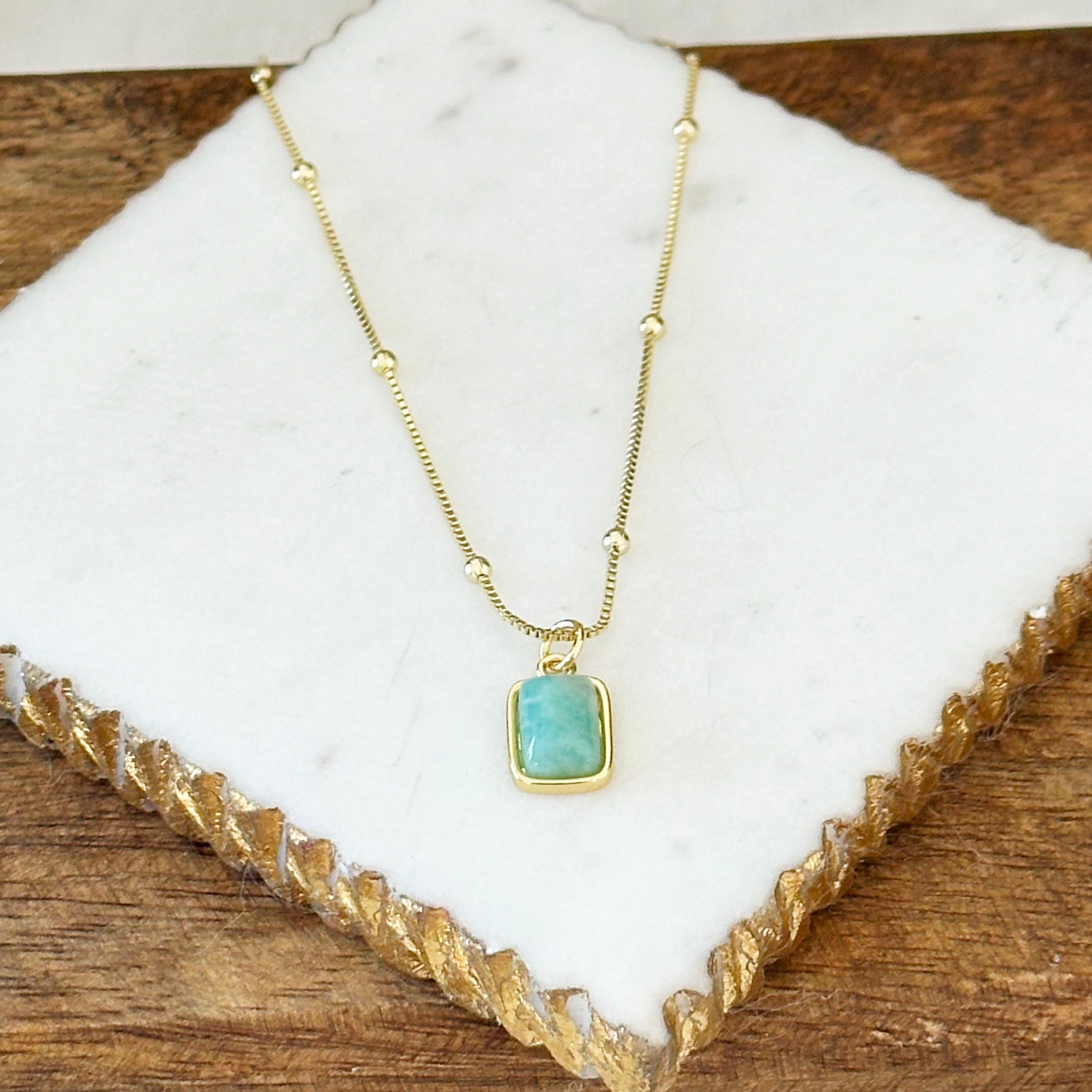 Collana in Gemma di Amazonite Briella, immagine 4 - Emma e Gemma