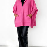 Carlotta - Poncho-Cape Rosa, Eleganza Calda