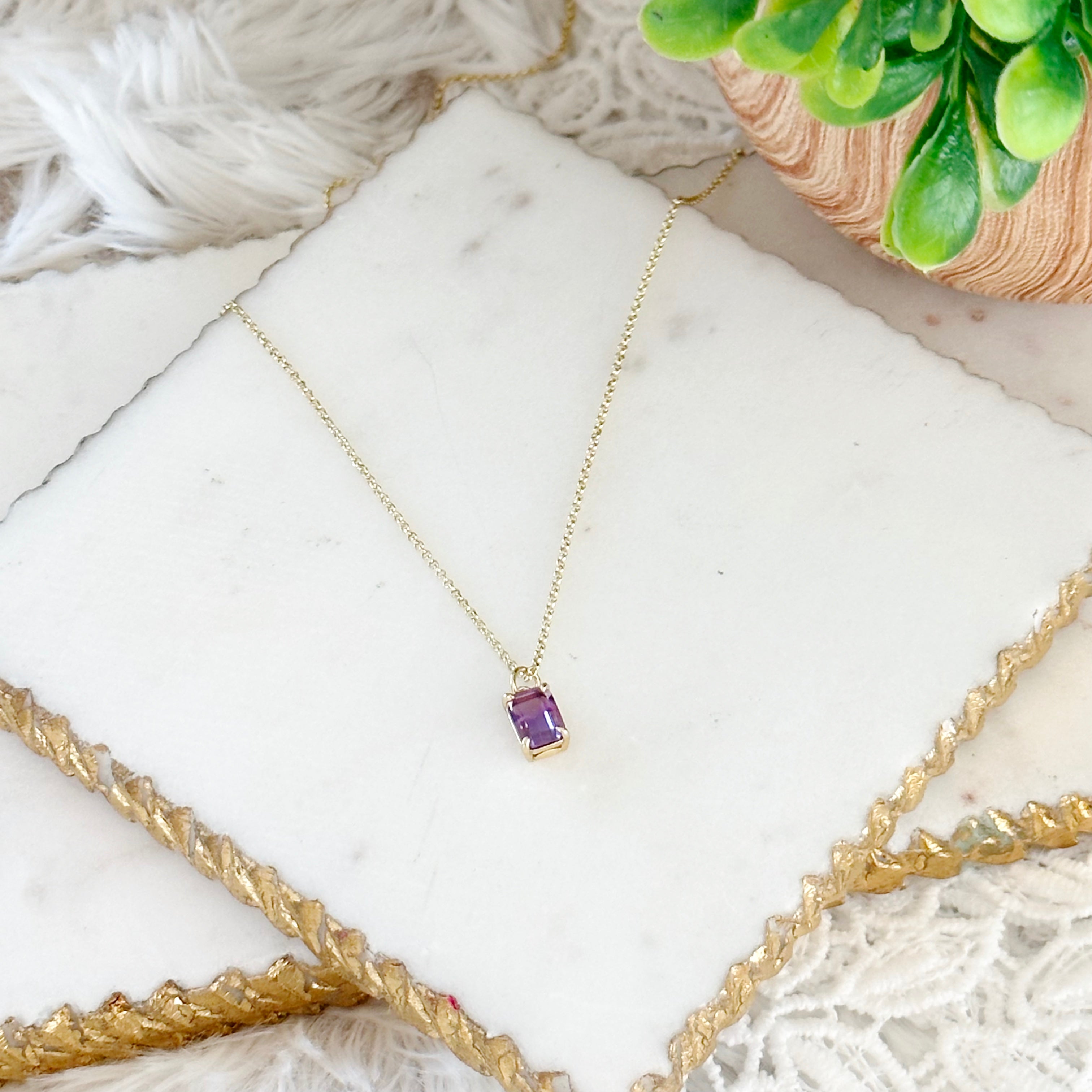 Collana Baguette in Ametista Violetta, immagine 2 - Emma e Gemma