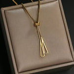 Collana con Pendente in Oro con Frangia - Emma e Gemma