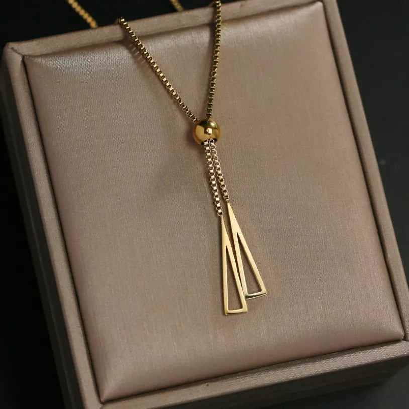 Collana con Pendente in Oro con Frangia - Emma e Gemma