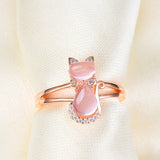 Anello per Gatti in Oro Rosa, immagine 4 - Emma e Gemma