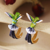 Orecchini Unici Creativi a Forma di Colibrì, immagine 3 - Emma e Gemma